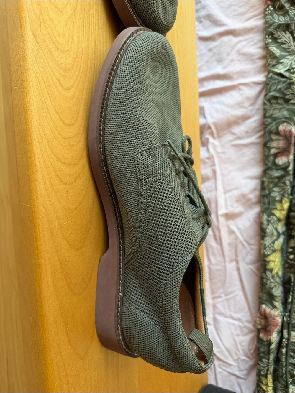 G.H. Bass & Co. Olive Knit Lace-Up Derbys